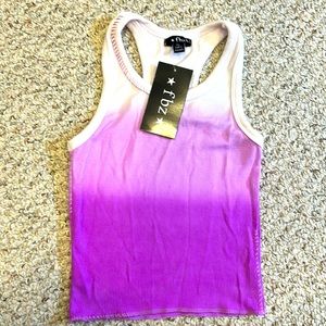NWT flowers by Zoe ombre tank girls size XL